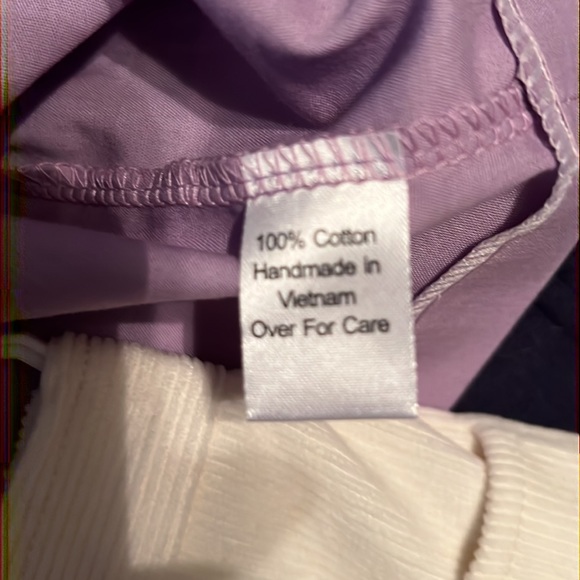 FANTAISIE KIDS Embroidered Lavender Top & Ivory Corduroy Pants - Picture 7 of 9